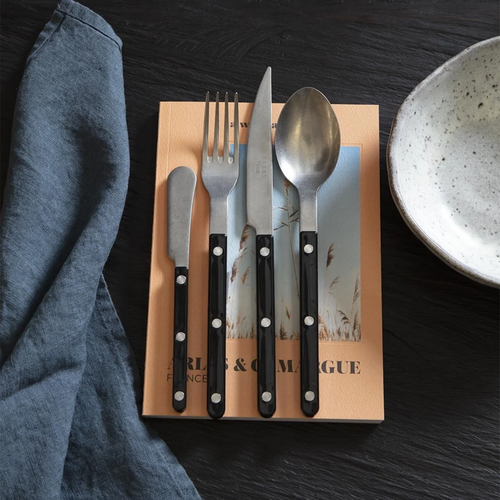 Bistrot Vintage Solid, Black - Butter spreader - Image 3